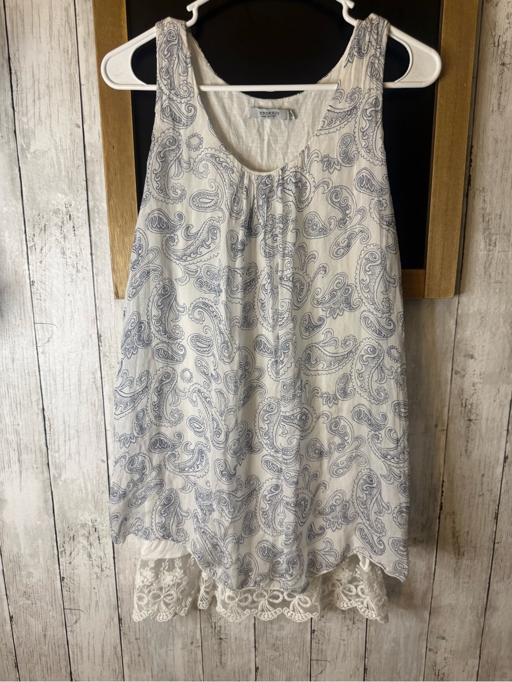 Tendenze 100%Silk Dress Tunic Top Womens Medium Made In Italy Layered Paisley